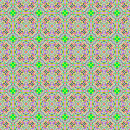 seamless colorful pattern, colored background, floor tilesの写真素材