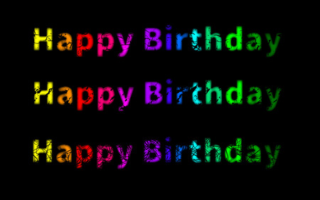 colorful Birthday writings wit texture,  Happy Birthday writingの写真素材