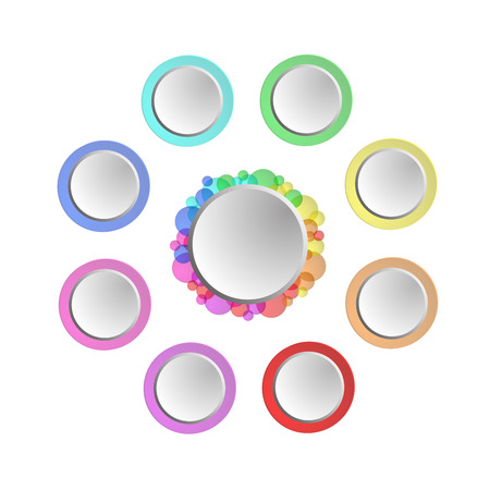 illustration infographics, colorful web design, clean circle infographicsのイラスト素材