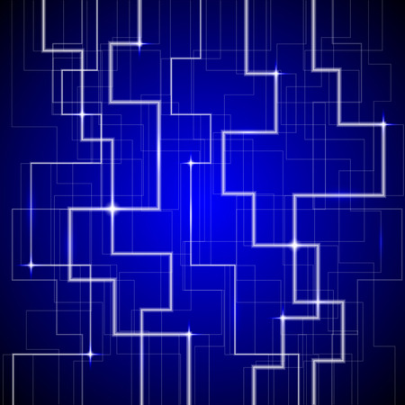 tech blue background, shining blue line backgroundのイラスト素材