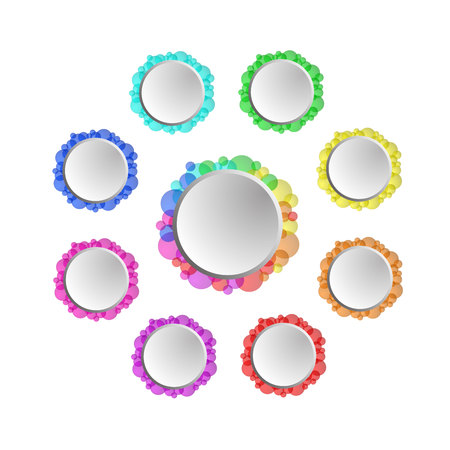 llustration infographic, colorful web design, clean circle infographicのイラスト素材
