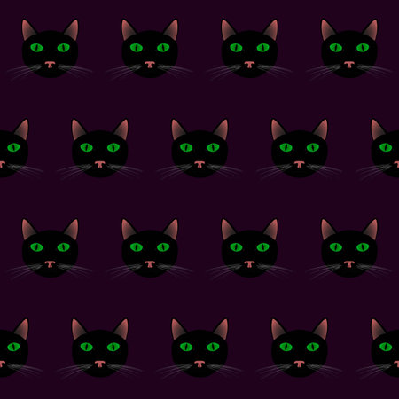 dark cat patternの写真素材