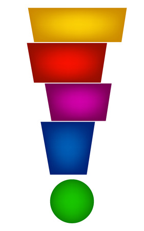 illustration infographics, web design, clean exclamation mark infographicsのイラスト素材