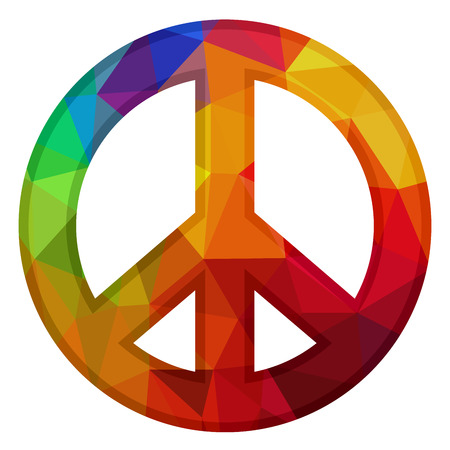 isolated low poly peaceのイラスト素材