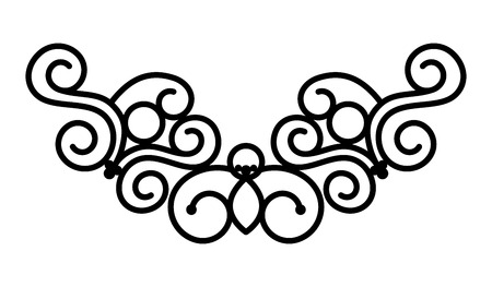abstract line art. isolated ornament designのイラスト素材
