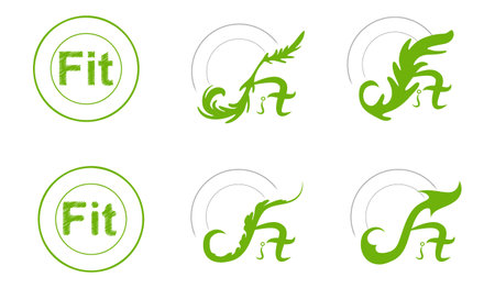 FIT symbol on the plateのイラスト素材