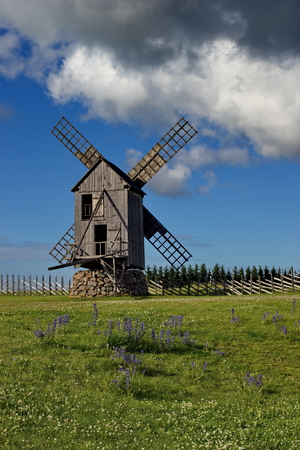 mill in Saaremaa, Estoniaの写真素材