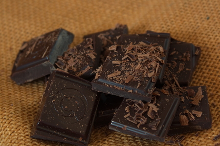 pieces of chocolateの写真素材