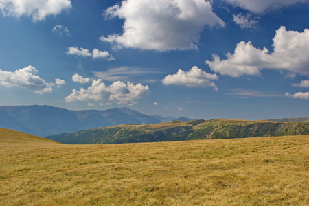 plains and hills of Fagaras, Romaniaの写真素材