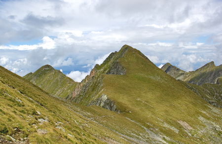Sharp peaks of Fagaras mountains, Romaniaの写真素材