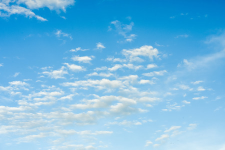 Beautiful blue sky with clouds, natural backgroundの写真素材