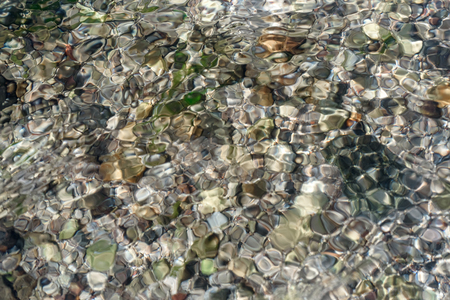 Stones under water, background textureの写真素材