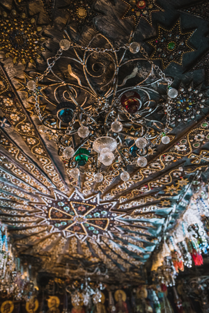 Crimea, Bakhchisarai, 13.09.2019: Church of St. Anastasia uzoreshitelnitsa in beaded decoration. Beaded temple in the Crimea.のeditorial素材