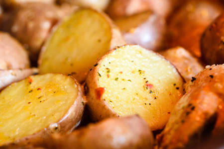 Baked meat with potatoes.Home kitchenのeditorial素材