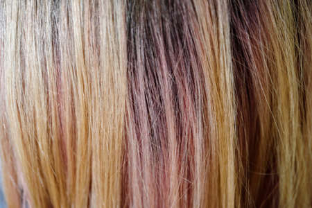 Red hair. Background hair closeupのeditorial素材