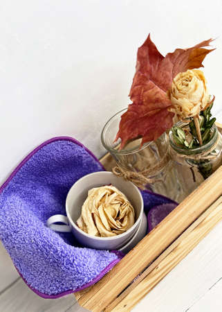 Microfiber cloth for cleaning jewelry on a green backgroundの写真素材