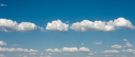 Beautiful clouds in the blue sky.の写真素材
