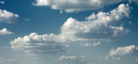 Beautiful clouds in the blue sky.