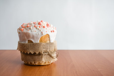 Easter cake on the table.の写真素材