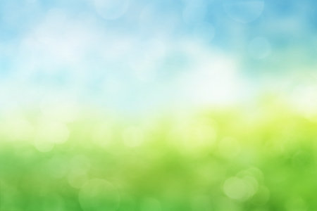 Abstract blurred background of the nature of the sky and greenery. The concept of the environment.の写真素材