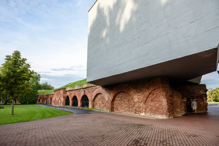 Belarus, Brest, August 2023: The ruins of the Brest Fortress