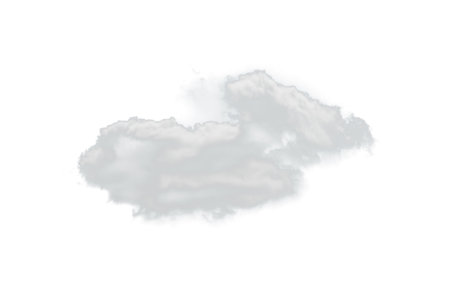 Clouds isolated on white backgroundの写真素材