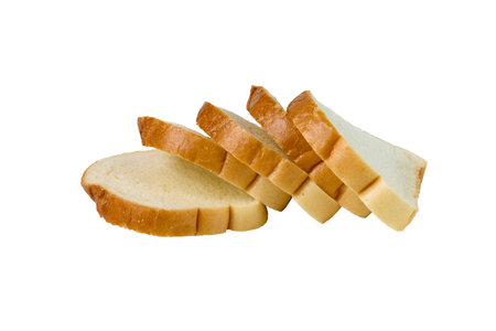 Sliced bread isolated on white background. Clipping path included.