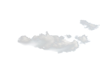 Clouds isolated on white backgroundの写真素材