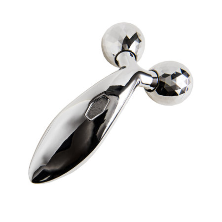 Cosmetic massager for face on white isolated backgroundの写真素材