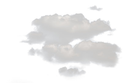 Clouds isolated on white backgroundの写真素材
