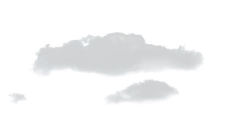 Clouds isolated on white backgroundの写真素材