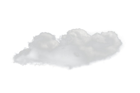Clouds isolated on white backgroundの写真素材