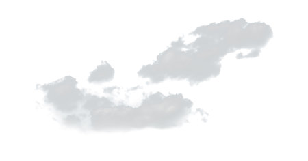 Clouds isolated on white backgroundの写真素材