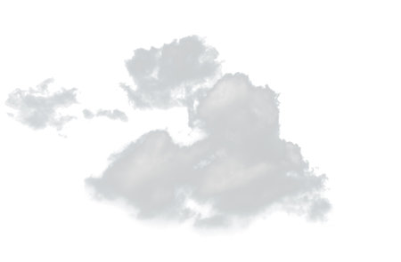 Clouds isolated on white backgroundの写真素材