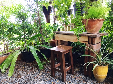 Wooden table and wooden chairの素材