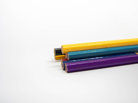 Color pencils isolated on white background,Crayon