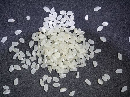 Japanese Rice, Isolated on gray background, Food material Ingredientsの写真素材