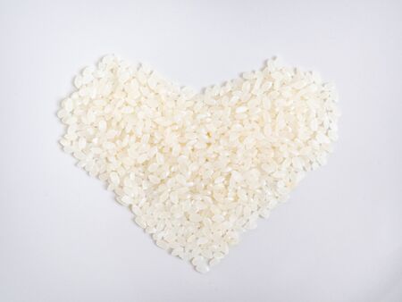 Japanese Rice, Isolated on white background, Food material, Ingredientsの写真素材