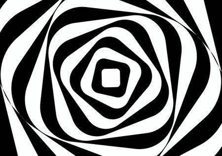 abstract background Wavy Line Spiral It is a black pattern on a white background. It can be a wallpaper, fabric pattern or other image work.のイラスト素材