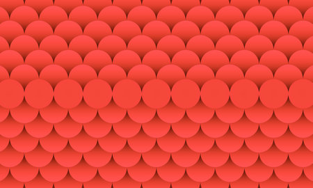 abstract background seamless. Circles that are overlapped in layers with a dark red to light red hue. Use in wallpaper or background.のイラスト素材