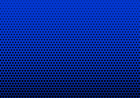 Background geometric uses hexagonal shapes to form a pattern from large to small. blue background Use it as wallpaper or artwork.のイラスト素材