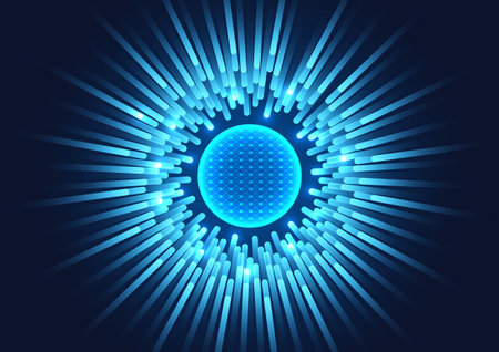 Technology for transmitting data through high-speed internet networks that are popular around the world. Allowing people to communicate and conduct international business more convenientlyのイラスト素材