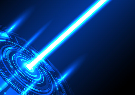 Background technology circle with a laser means technology processing information internet dark blue backgroundのイラスト素材