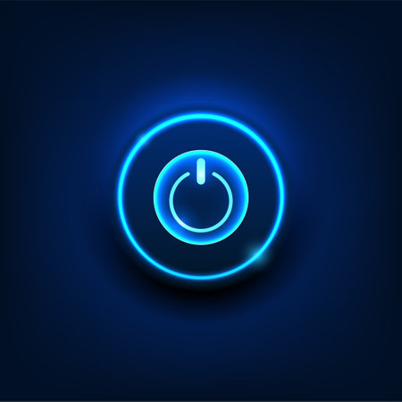 High tech switch button technology background It is a switch button used to control the on-off technology. switch button modern design simple and elegant technology background posterのイラスト素材