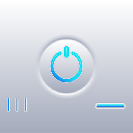 High tech switch button technology background It is a switch button used to control the on-off technology. switch button modern design simple and elegant technology background posterのイラスト素材
