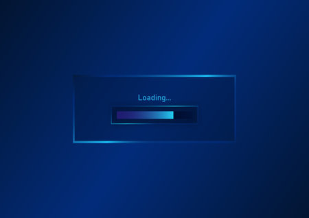 Technology background Technology loading screen showing data processing power. Suitable for illustration, poster, game screen, login to use technology-related jobsのイラスト素材