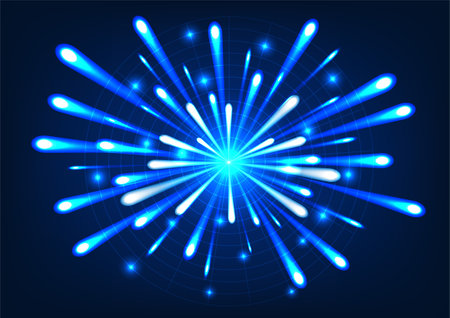 Technology connection for data transmission via high-speed internet network that covers the world. It is a modern innovation that corporate companies use to do business abroad.のイラスト素材