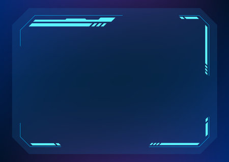 Technology screen that combines interesting geometric elements It is a screen that is suitable for technology work. Modern vector illustration. dark blue toneのイラスト素材