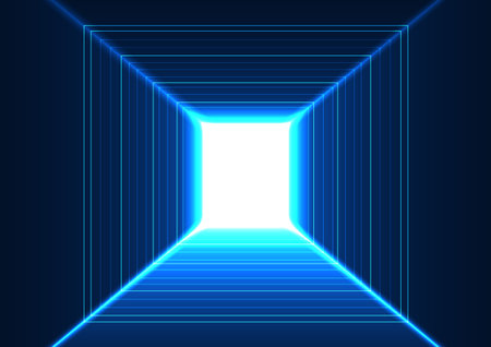 Technology background, gradient square shape, digital database access through network, vector illustration, poster, wallpaperのイラスト素材