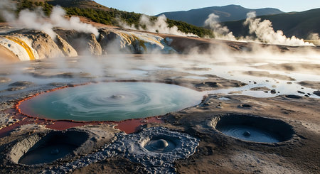 Hveravellir geothermal area, Iceland, Europeの素材